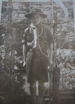 Chris Lane in the scout uniform of the 1940's